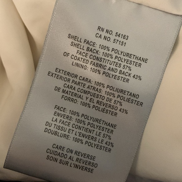 levis faux leather dad bomber jacket in oyster-NWT - Picture 10 of 10